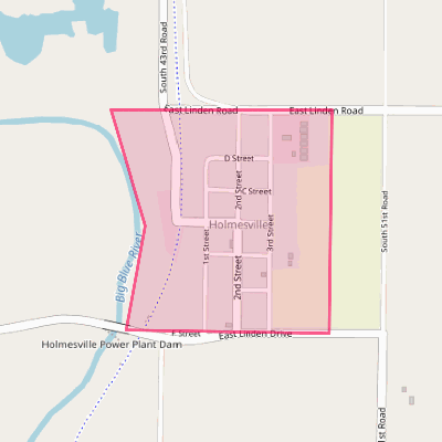 Map of Holmesville