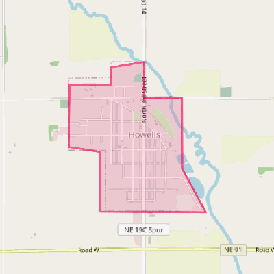 Map of Howells