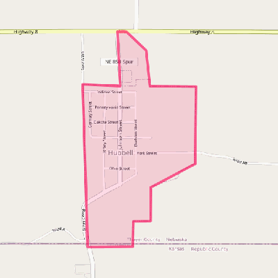 Map of Hubbell