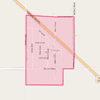 Map of Inman