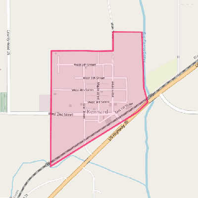 Map of Kennard