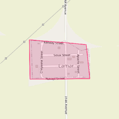 Map of Lamar