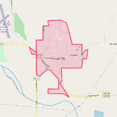 Map of Loup City