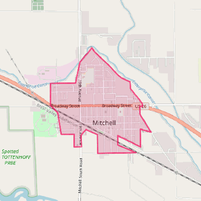 Map of Mitchell