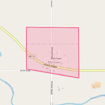 Map of Monowi