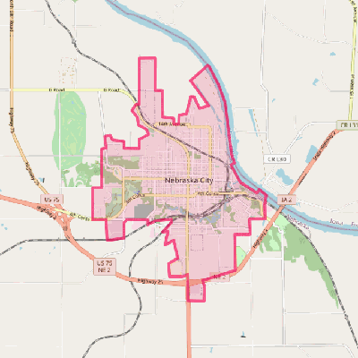 Map of Nebraska City