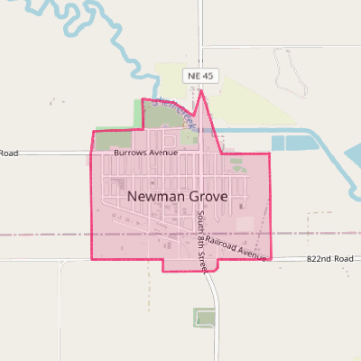 Map of Newman Grove