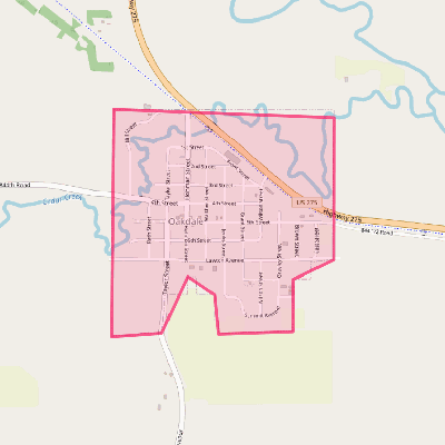 Map of Oakdale