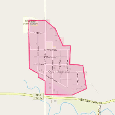 Map of Odell