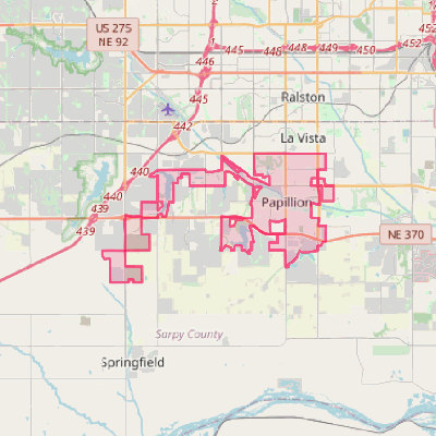 Map of Papillion