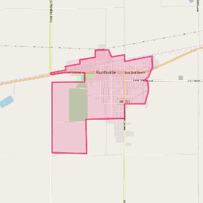 Map of Rushville