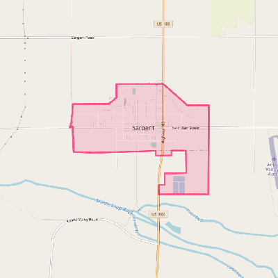 Map of Sargent