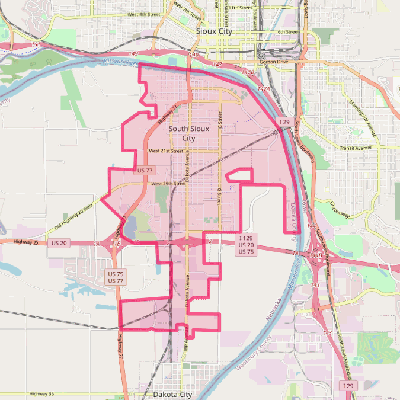 Map of South Sioux City