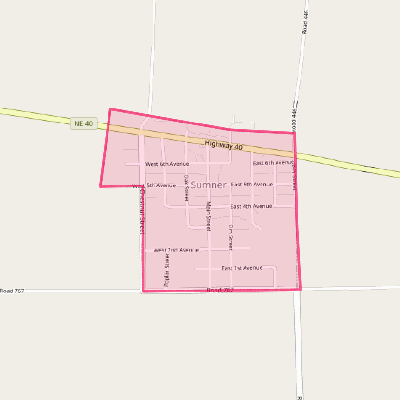 Map of Sumner