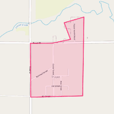 Map of Thayer