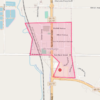 Map of Winnebago