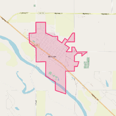 Map of Wisner