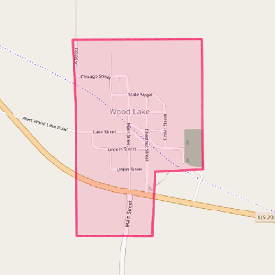 Map of Wood Lake