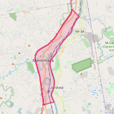 Map of East Merrimack