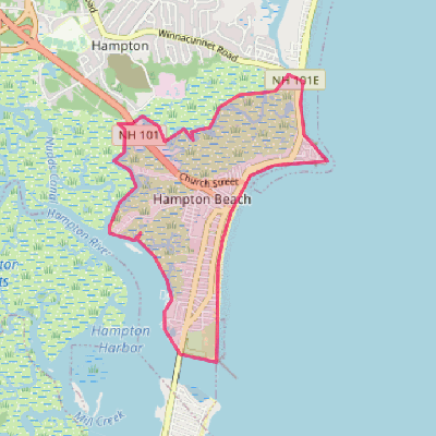 Map of Hampton Beach