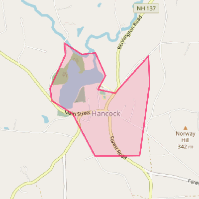 Map of Hancock