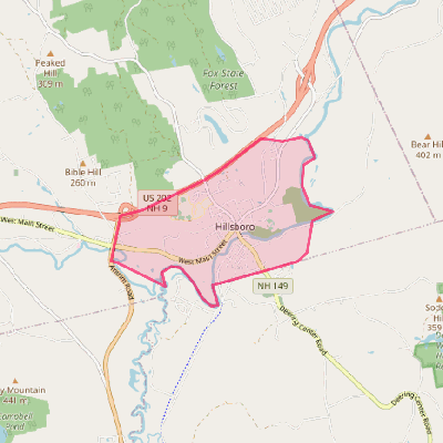 Map of Hillsborough