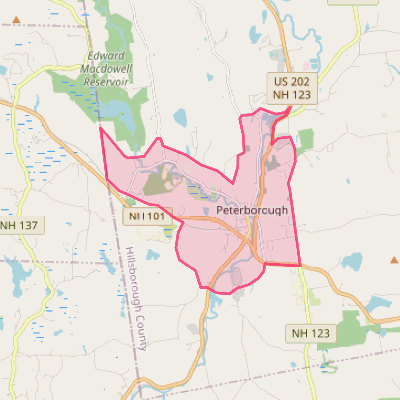 Map of Peterborough