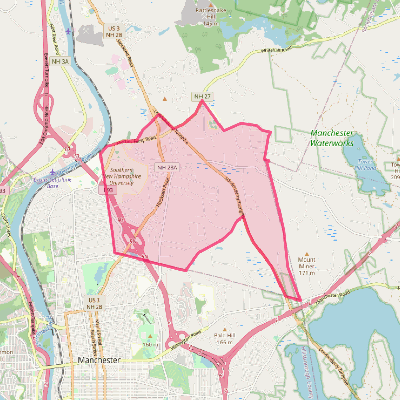 Map of South Hooksett
