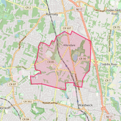 Map of Allendale
