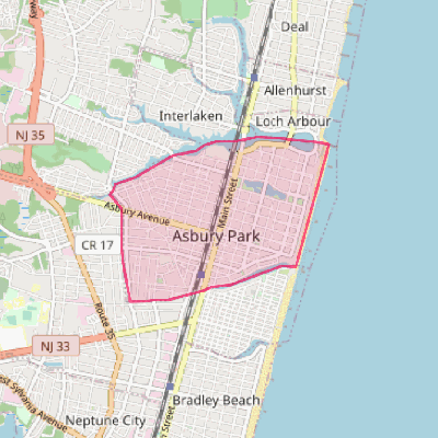 Map of Asbury Park