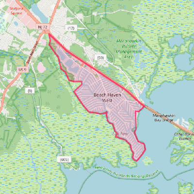 Map of Beach Haven West