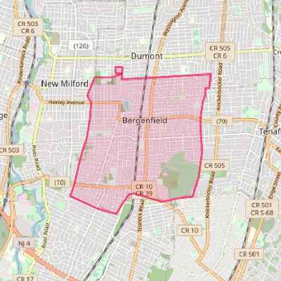 Map of Bergenfield