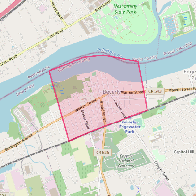 Map of Beverly