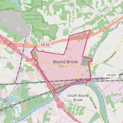 Map of Bound Brook