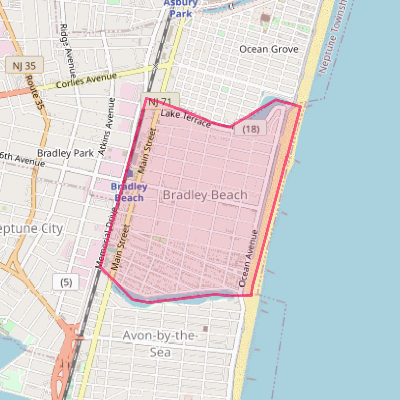 Map of Bradley Beach