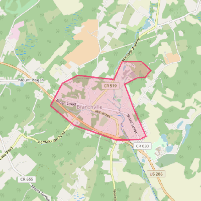 Map of Branchville