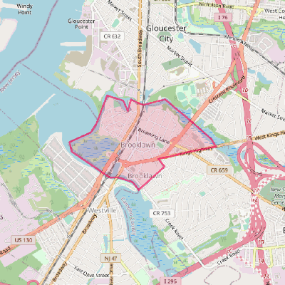 Map of Brooklawn