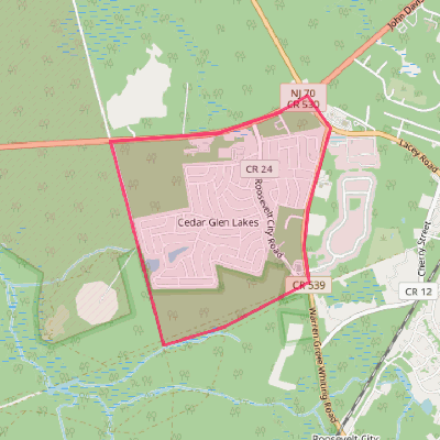 Map of Cedar Glen Lakes