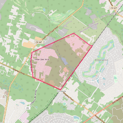 Map of Cedar Glen West