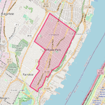 Map of Cliffside Park