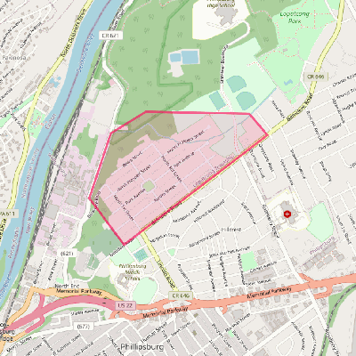 Map of Delaware Park