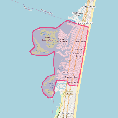 Map of Dover Beaches North