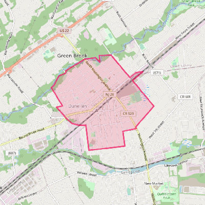 Map of Dunellen