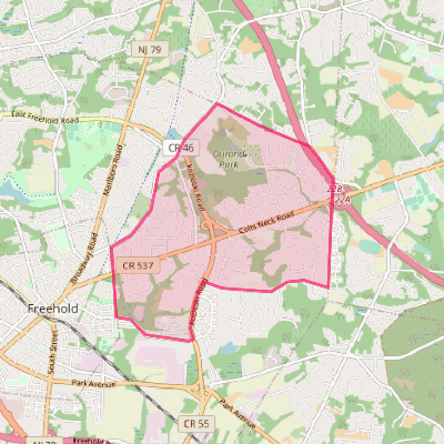 Map of East Freehold