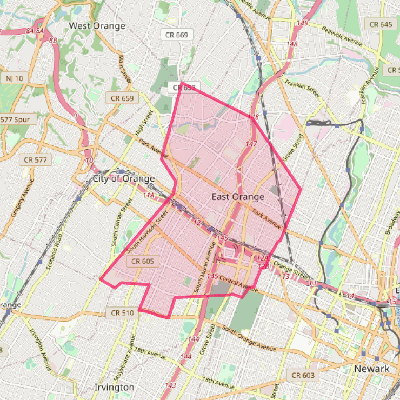Map of East Orange