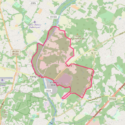 Map of East Rocky Hill