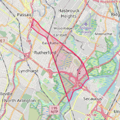 Map of East Rutherford
