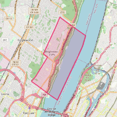 Map of Englewood Cliffs