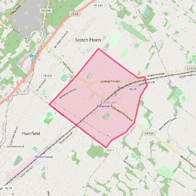 Map of Fanwood