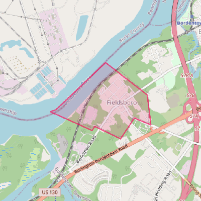 Map of Fieldsboro